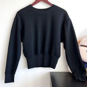 Zara black crop sweatshirt